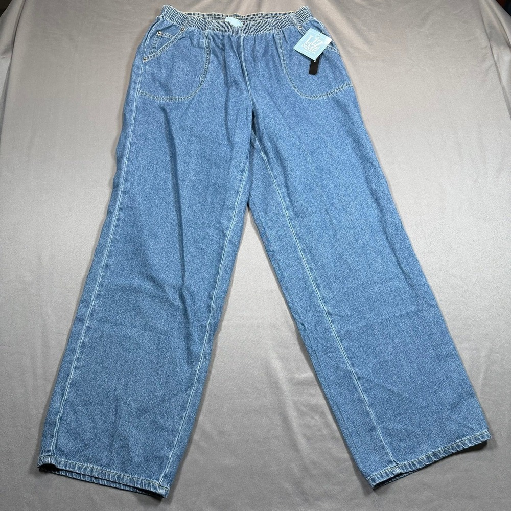 Liz & Me Signature Secret‎ Slimmer Jeans 14W 00X Blue Denim Straight Leg Pull On